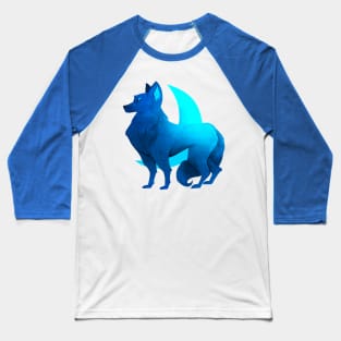 Moon Wolf Baseball T-Shirt